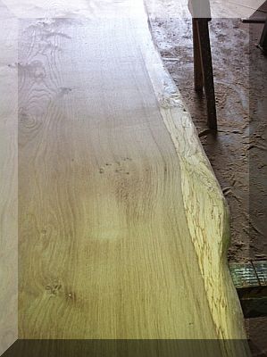 Eiche Baumkantentischplatte 50 mm 240 x 100 cm