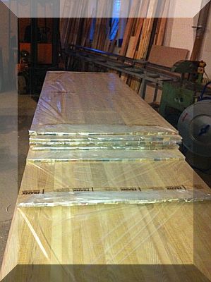 Esche Treppenstufenplatte 40 mm 140 x 70 cm