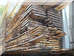 Eiche Schnittholz 40 mm Wildeiche 300 x 30 cm