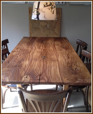 FRANK Holz Tischplatte Eiche rustikal